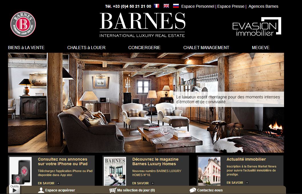 Barnes ouvre une agence immobilière à Megève