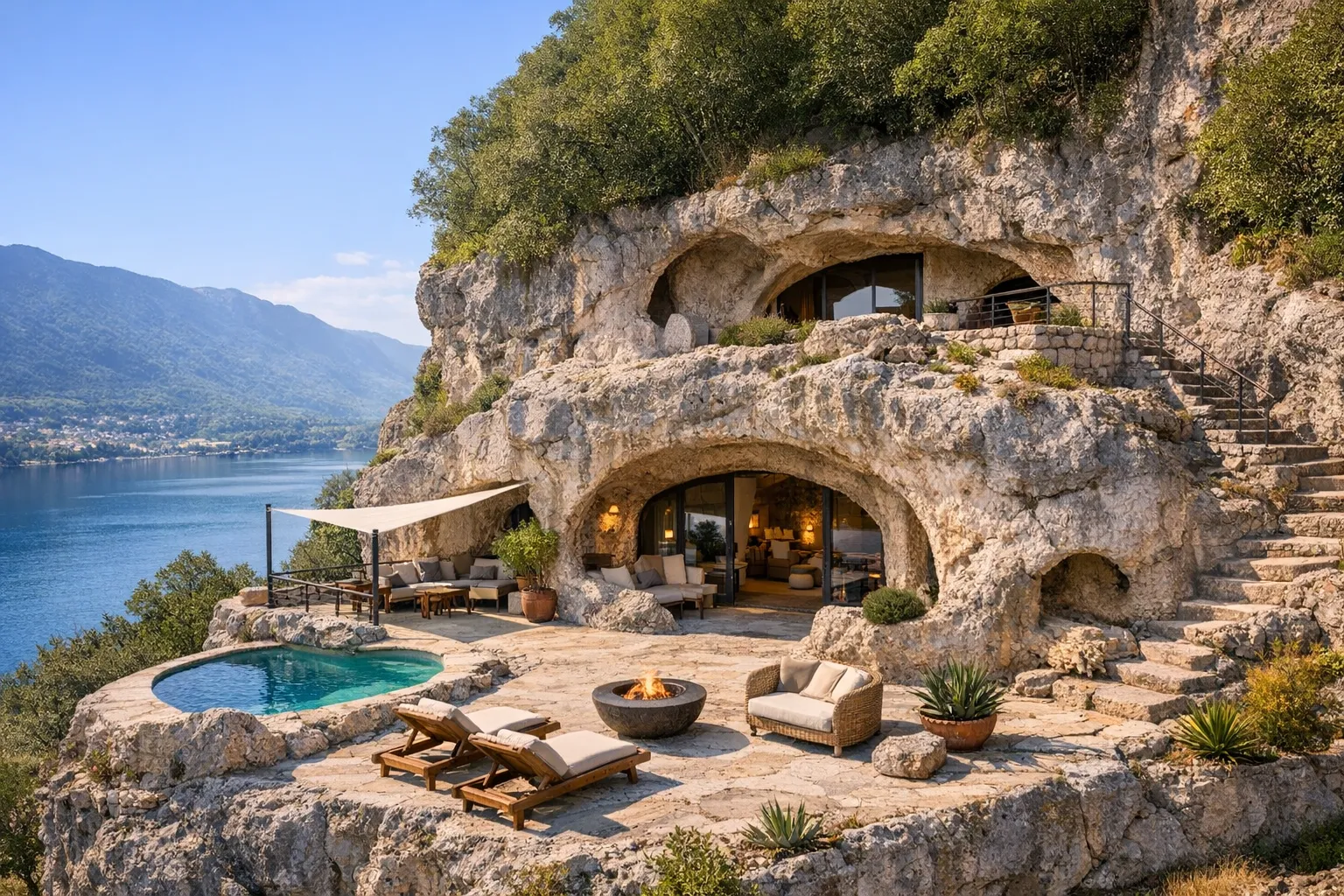 Cette villa troglodyte près du lac du Bourget intrigue les curieux
